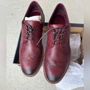 Ecco WOMENS Deep Red Leather Oxfords